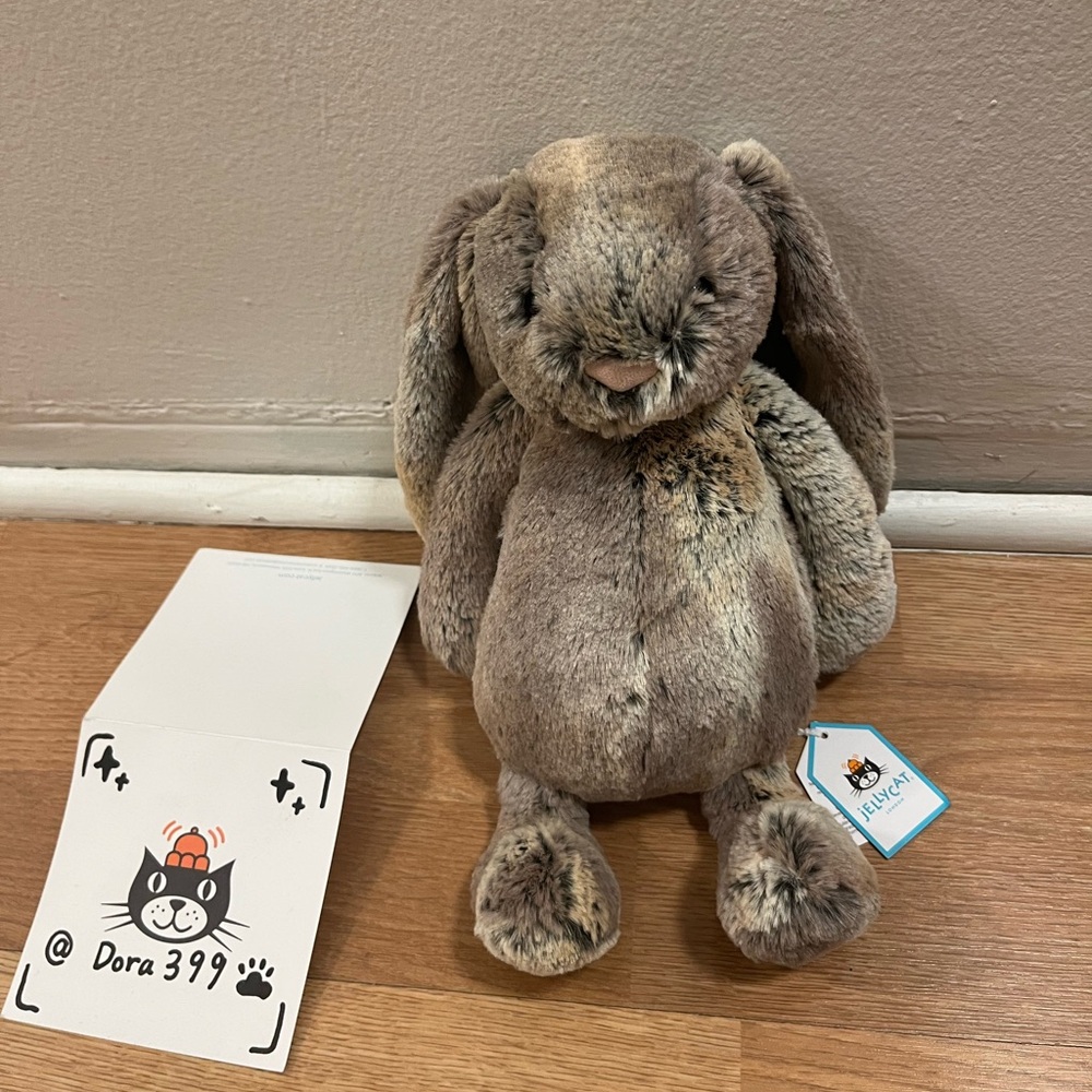 Jellycat Authentic Bashful Woodland Bunny – Medium Size